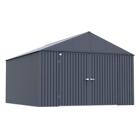 Arrow Storage Products Elite Galvalume Steel Premium Shed Storage Shed, 12 ft x 14 ft, Blue Grey EG1214AN